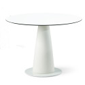 Table ronde Hoplà, Slide design blanc D100xH72 cm