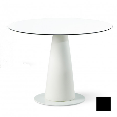 Table ronde Hoplà, Slide design noir D100xH72 cm