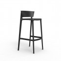 Set de 4 tabourets de bar Africa hauteur d'assise 74,5 cm, Vondom noir