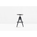 Tabouret de bar Arki stool ARKW6 , Pedrali, hauteur réglable 65 à 75 cm, anthracite et noir