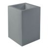 Pot Cubo Alto 40x40xH80 cm, double paroi, Vondom, gris argent