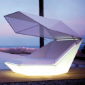 Daybed chaise longue design avec Parasol Faz, Vondom Lumineux Led Blanc