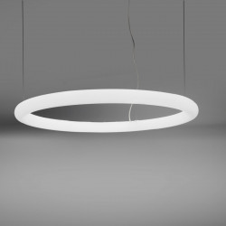 Suspension cercle Giotto, Slide design cool white Led, diamètre 80cm