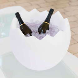 Seau à Champagne Kalimera laqué, Slide Design Blanc