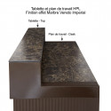 Bar Cordiale gris argile, module droit, Slide Design, L120 x P70 x H110 cm
