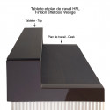 Bar Cordiale gris argile, module droit, Slide Design, L120 x P70 x H110 cm