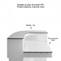 Bar Cordiale Corner blanc, module d'angle, Slide Design, L70 x P70 x H110 cm