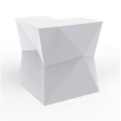 Banque d\'accueil Origami, élément d\'angle, Proselec blanc Laqué