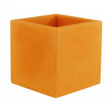 Pot Carré 60x60x60 cm, orange, simple paroi, Vondom