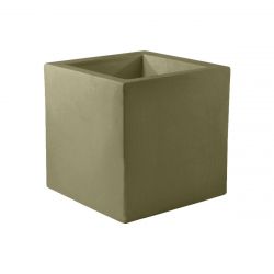 Pot Cubo 40x40x40 cm, simple paroi, Vondom, kaki
