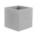 Pot Cube 50x50x50 cm, simple paroi, Vondom gris acier