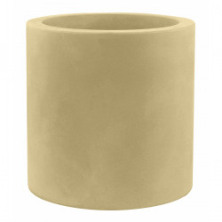 Très grand pot Cylindrique beige, simple paroi, Vondom, Diamètre 120 x Hauteur 100 cm