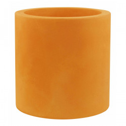Très grand pot Cylindrique orange, simple paroi, Vondom, Diamètre 120 x Hauteur 100 cm