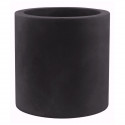 Très grand pot Cylindrique noir, simple paroi, Vondom, Diamètre 120 x Hauteur 100 cm
