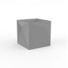 Pot Faz carré, design à facettes 40x40xH40 cm, Vondom gris argent