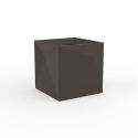 Pot Faz carré, design à facettes 40x40xH40 cm, Vondom bronze