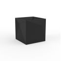 Pot Faz carré, design à facettes 40x40xH40 cm, Vondom noir