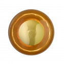 Plafonnier verre soufflé Horizon Toast, diamètre 36 cm, Ebb & Flow, centre métal doré