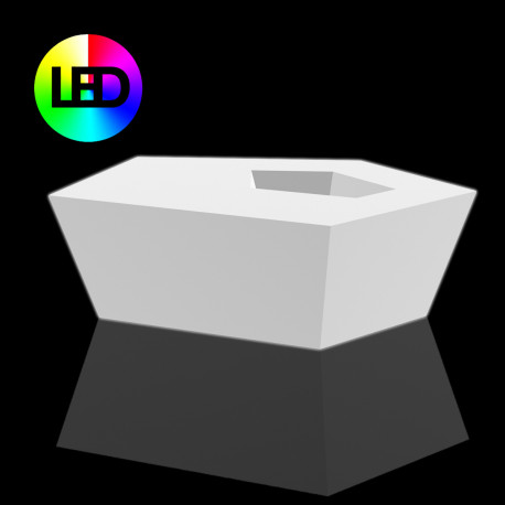 Table basse origami Faz Led RGB à batterie, Vondom, 110x70xH32 cm