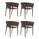 Set de 4 fauteuils Africa, Vondom bronze
