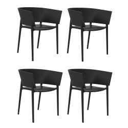 Set de 4 fauteuils Africa, Vondom noir