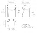 Set de 4 fauteuils Africa, Vondom écru