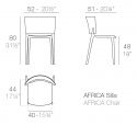 Set de 4 chaises Africa, Vondom rouge