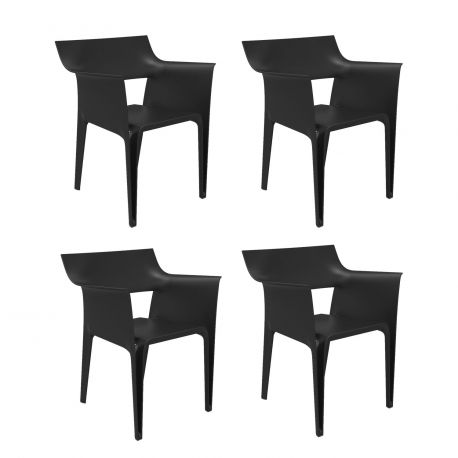 Lot de 4 chaises Pedrera, Vondom noir