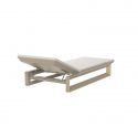 Chaise longue Frame beige mat, avec coussin tissu Silvertex, Vondom