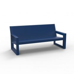 Sofa design Frame, Vondom bleu Mat, avec coussins