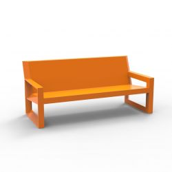Sofa design Frame, Vondom orange Laqué, avec coussins