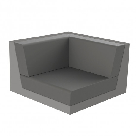 Canapé outdoor modulable Pixel, module gauche, Vondom, tissu Silvertex Gris Anthracite