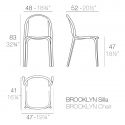 Lot de 4 chaises Brooklyn Revolution® en plastique recyclé, Vondom Beige Cala 4021