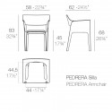 Lot de 4 chaises Pedrera Revolution® en plastique recyclé, Vondom noir Manta 4022