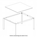 Table carrée design aluminium, 2 personnes, Frame 70 noir, Vondom, 70x70xH74 cm
