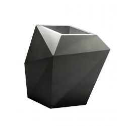 Pot design Faz, modèle Medium, 66x55xH70 cm, Vondom, gris anthracite