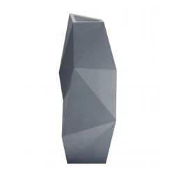 Pot design Faz, modèle Haut, 44x49xH110 cm, Vondom, gris argent