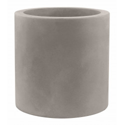Pot Cylindre diamètre 120 x hauteur 100 cm, simple paroi, Vondom taupe