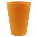 Lot de 2 Pots Cone haut diamètre 60 x hauteur 78 cm, simple paroi, Vondom orange