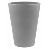 Lot de 2 Pots Cone haut diamètre 50 x hauteur 65 cm, simple paroi, Vondom gris argent