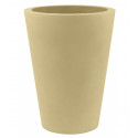 Pot Cone haut diamètre 50 x hauteur 65 cm, simple paroi, Vondom beige