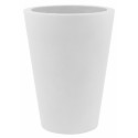 Pot Cone haut diamètre 50 x hauteur 65 cm, simple paroi, Vondom blanc