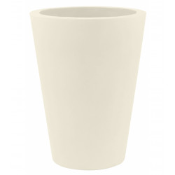 Lot de 2 Pots Cone haut diamètre 50 x hauteur 65 cm, simple paroi, Vondom ecru