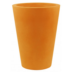 Lot de 2 Pots Cone haut diamètre 50 x hauteur 65 cm, simple paroi, Vondom orange