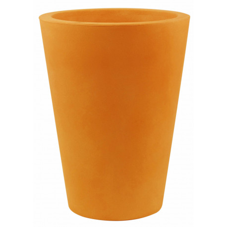 Pot Cone haut diamètre 50 x hauteur 65 cm, simple paroi, Vondom orange