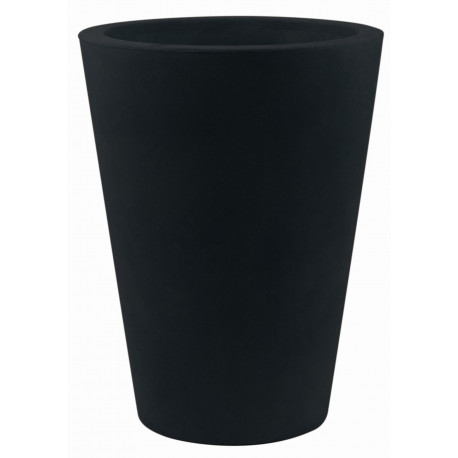 Pot Cone haut diamètre 50 x hauteur 65 cm, simple paroi, Vondom noir