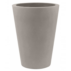 Lot de 2 Pots Cone haut diamètre 50 x hauteur 65 cm, simple paroi, Vondom taupe