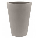 Pot Cone haut diamètre 50 x hauteur 65 cm, simple paroi, Vondom taupe