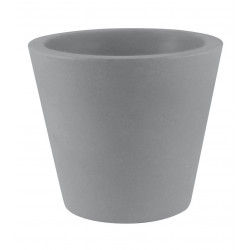 Pot Conique diamètre 80 x hauteur 80 cm, double paroi, Vondom gris argent