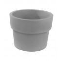 Pot Vaso diamètre 80 x hauteur 61 cm, simple paroi, Vondom gris argent